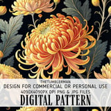 Floral Tumbler Design, Chrysanthemum Flowers, Digital Paper, Junk Journal, Printable PNG, Watercolor Background, Scrapbooking thumbnail 13