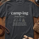 Camping Definition Humor Tee thumbnail 1