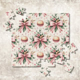 Digital Pattern, Macarons and Bows, Seamless Repeat Pattern, Digital Bundle, Food and Floral Pattern, Commercial Use, Graphic Design thumbnail 7