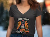Trick Or Treat Pitbull Halloween Tee | Halloween Pittie Shirt | Pit Bull Mom Gift | Dog Lover Gift thumbnail 2