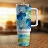 40oz Tumbler Sublimation Wrap, Seamless Distressed Tapered Digital Design, Abstract Candy, Modern Pattern, High Quality Image thumbnail 2