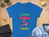 Lawn Prawn Bocce Ball T-Shirt | Funny Flamingo Summer Vacation Tee | Humorous Lawn Game Beach Party Shirt Gift thumbnail 2