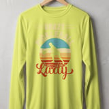 Pickleball Sport-Tek Long Sleeve Tee, Crazy Pickleball Lady, Sun Shield Shirt, Retro Sunset Court Graphic thumbnail 9