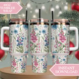 Whimsical Foxglove Watercolor Floral Digital Size Bundle Png thumbnail 8