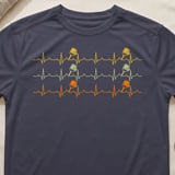 Pickleball Sport-Tek Performance Tee, Pickleball Paddle Heartbeat Pulse Lifeline Graphic, Court Apparel thumbnail 9