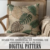 Abstract Jungle Leaf Digital Design Size Bundle Png thumbnail 5