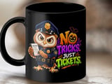 No Tricks Just Tickets Police Owl Mug thumbnail 9