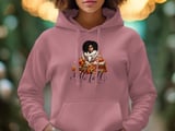 Fall Sweatshirt Hoodie: Black Woman, Books, Autumn Leaves Design, Cozy thumbnail 2