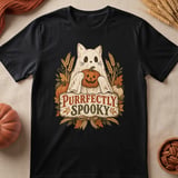 Purrfectly Spooky Ghost Cat Tee thumbnail 6