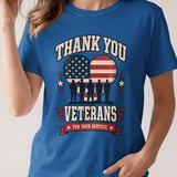 Thank You Veterans For Your Service Flag Heart T-Shirt thumbnail 2