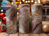 20 oz Pink Gold Tumbler Wrap, Marble Skinny Tumbler Sublimation Design, Straight Tapered Wrap png, Digital Download, Tumbler Digital thumbnail 2