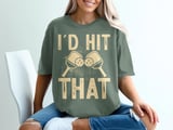 Pickleball Comfort Colors Shirt, I'd Hit That, Funny Retro Paddle Graphic Apparel, Vintage Graphic Tee thumbnail 6