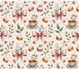 Digital Pattern, Digital Bundle, Macarons, Bows, Tea Cup, Floral, Seamless Pattern, Digital Paper, Scrapbooking, Fabric Design, Commercial thumbnail 8