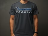 C-5 Galaxy T-Shirt Aviation Pilot Shirt, Air Force Cargo Plane Graphic Tee, Military Aircraft Enthusiast Top, AvGeek Veteran Gift for Men thumbnail 5