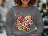 Nurse Mode Sweatshirt, Faux Embroidery Nurse Hoodie, Floral Stethoscope Tote Bag, Nursing Student Gift, Cottagecore Nurse Life Apparel thumbnail 2