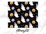 Cute Ghost Tumbler Wrap Digital PNG | Halloween Kawaii Seamless Design for 20oz Skinny Straight Tumbler | Spooky Season Craft File thumbnail 4