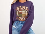 Patchwork Game Day Football Tee or Sweatshirt thumbnail 17