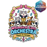 Whimsical Cats Orchestra Digital Mug Wrap thumbnail 2