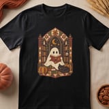 Cozy Bookish Ghost Tee thumbnail 5