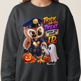 Trick Or Treat Officer Hoot the Owl Sweatshirt thumbnail 16