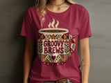 Groovy Brews Coffee Tee thumbnail 5
