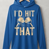 Pickleball Sport-Tek Performance Hood, I'd Hit That, Lightweight Hoodie Athletic Court Warm-Up Layer thumbnail 3