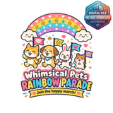 Whimsical Pets Rainbow Parade Digital thumbnail 2