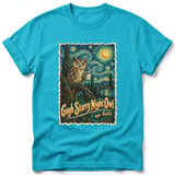 Gogh Starry Night Owl ~ Comfort Colors Premium Tee thumbnail 5