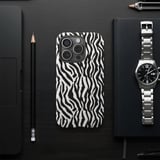 Zebra Print Tote Bag Aesthetic & Phone Case, Black White Animal Pattern, Trendy Y2K Style Purse, Wild Fashion Accessory Gift for Her thumbnail 12