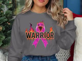 Cancer fighting t-shirt, Warrior Ribbon Tee, Pink Ribbon Support, Breast Cancer Awareness, Fundraiser Shirt, Cancer Survivor Gift, Flame thumbnail 3