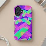 Neon Abstract Brushstrokes MagSafe® Phone Case thumbnail 5