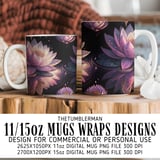 Pink Lotus Flower Tumbler Design, Digital Paper Pack, Watercolor Background, Floral Junk Journal Pages, Printable PNG, Scrapbooking thumbnail 4