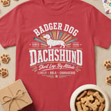 Retro Dachshund Dog Tee thumbnail 4