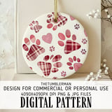 Digital Pattern Bundle, Paw Print, Heart, Seamless Repeat Pattern, Commercial Use, Digital Paper, Pet Lovers, Fabric Design, Cute Pattern thumbnail 3