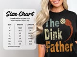 Pickleball Comfort Colors Shirt, The Dink Father, Retro Pickleball Dad Court Tee, Vintage Graphic Tee thumbnail 14