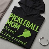 Pickleball Sport-Tek Performance Hood, Pickleball Mom (Noun) 1. Like a normal mom but cooler, Lightweight Hoodie thumbnail 7