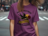 Tattoo Bird Rose T Shirt, Funny Tattoo Tee, Tattoo Day Shirts, Ink Lover Gift, Traditional Tattoo Art, Permanent Tattoo Joke thumbnail 5