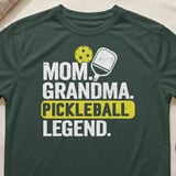 Pickleball Sport-Tek Performance Tee, Mom Grandma Pickleball Legend Graphic, Dinkeries Active Open Play Court Apparel thumbnail 5