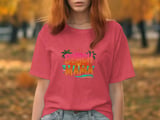 Beach Mama T-Shirt, Summer Vacation Shirt for Moms, Tropical Sunset Palm Tree Coastal Mom Life Tee, Mother's Day Gift thumbnail 6