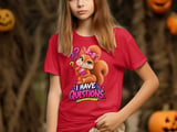 I Have Questions Sally the Squirrel Tee thumbnail 3