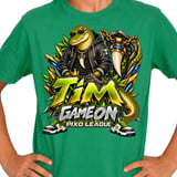 Tim Crocodile Youth Gaming T-Shirt, Kids Gamer Graphic Tee, Green Alligator Streetwear Shirt, Pixo League thumbnail 5