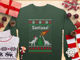 Dino Santa Meteor Holiday Sweatshirt thumbnail 5