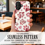 Digital Pattern Bundle, Paw Print, Heart, Seamless Repeat Pattern, Commercial Use, Digital Paper, Pet Lovers, Fabric Design, Cute Pattern thumbnail 6