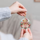 Baby First Christmas Ornament, Custom Teddy Bear Keepsake, Personalized Name Holiday Ornaments, Vintage Baby Xmas Decor, New Parent Gift thumbnail 9