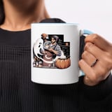 Halloween Mug, Spooky Coffee Lover Mug, Barista Ghost Mug, Pumpkin Latte Mug, Autumn Mug, Fall Drinkware, Halloween Gift Mug, Trendy Mug thumbnail 4