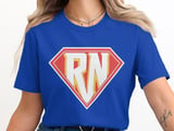 RN Superhero Registered Nurse Red Diamond T-Shirt thumbnail 5