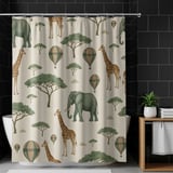 Elephant Giraffe Digital Pattern, Safari Animal Hot Air Balloon, Digital Bundle Pattern, Commercial Use, Nursery Decor, Fabric Design thumbnail 12