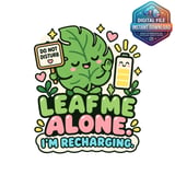 Leaf Me Alone Digital Mug Wrap thumbnail 2