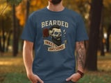 Bearded Inked Awesome T-Shirt, Tattoo Day Tee, Skull Rose, Beard Lover, Funny Graphic Shirt, Men's Women's Unisex thumbnail 1