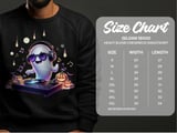 DJ Ghost T-Shirt, Halloween Party Tee, Spooky Season Music, Cute Ghost with Headphones, Turntable, Halloween Pumpkins T Shirt thumbnail 5